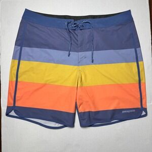 Patagonia Men's Hydropeak Scallop Boardshorts The Pointe Current Blue Size 38